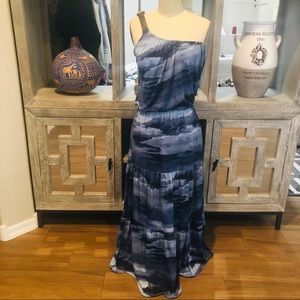 Michael Kors Blue Tiered Maxi Dress